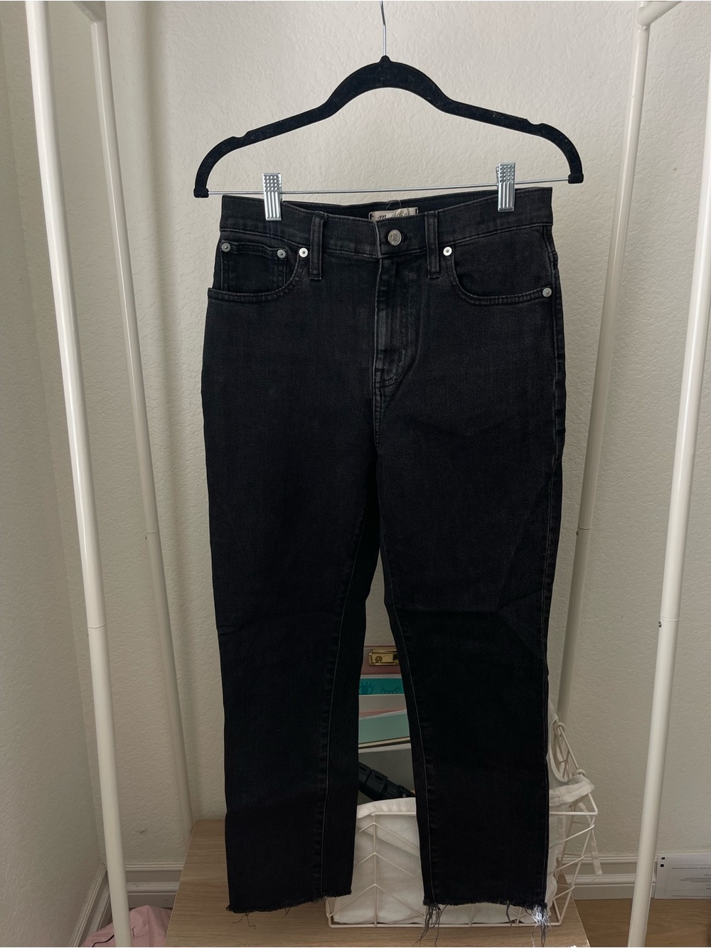 Madewell Vintage Black The High Rise Slim Crop Boyfriend Jean Size 26
